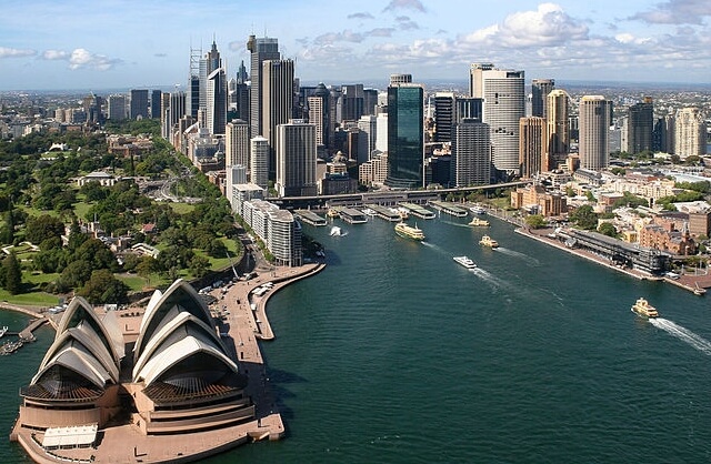 Map of tallest skyscrapers in Australia